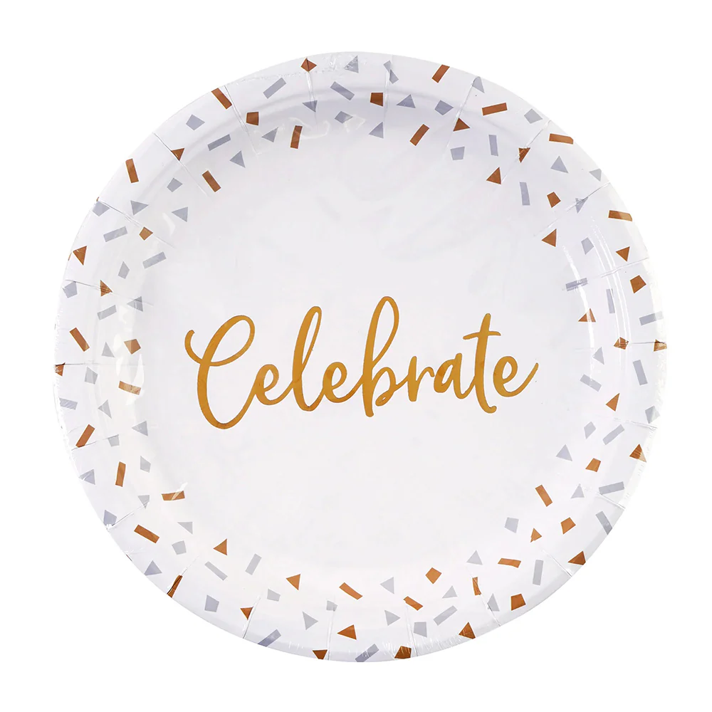 16-Pack Celebrate Round Paper Plates PW846