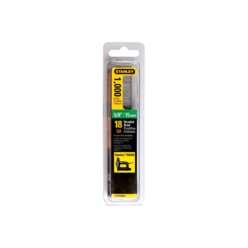 18 Ga. G X 5/8 in. L Steel Brad Nails 1000 pk SWKBN625S 2382323