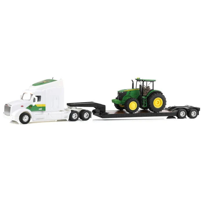 1:32 Peterbilt 579 Semi Truck with Lowboy Trailer & John Deere 7290R Tractor 47679
