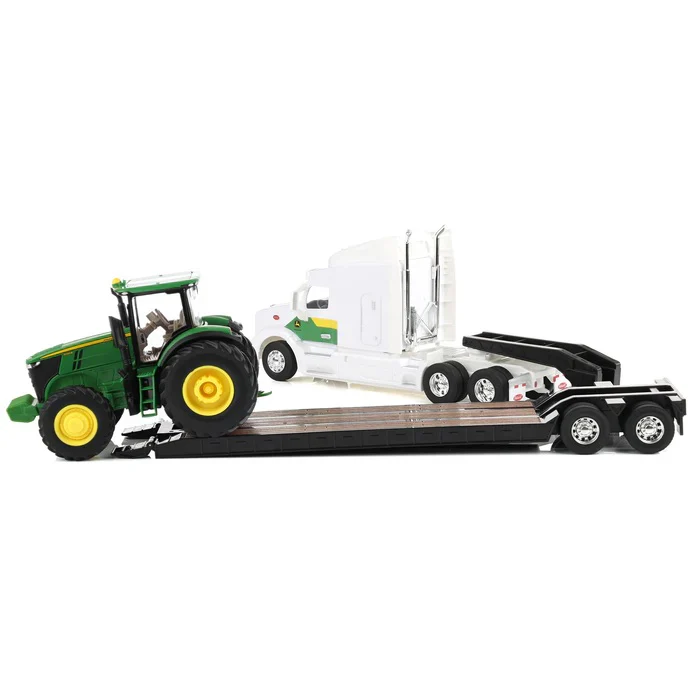 1:32 Peterbilt 579 Semi Truck with Lowboy Trailer & John Deere 7290R Tractor 47679