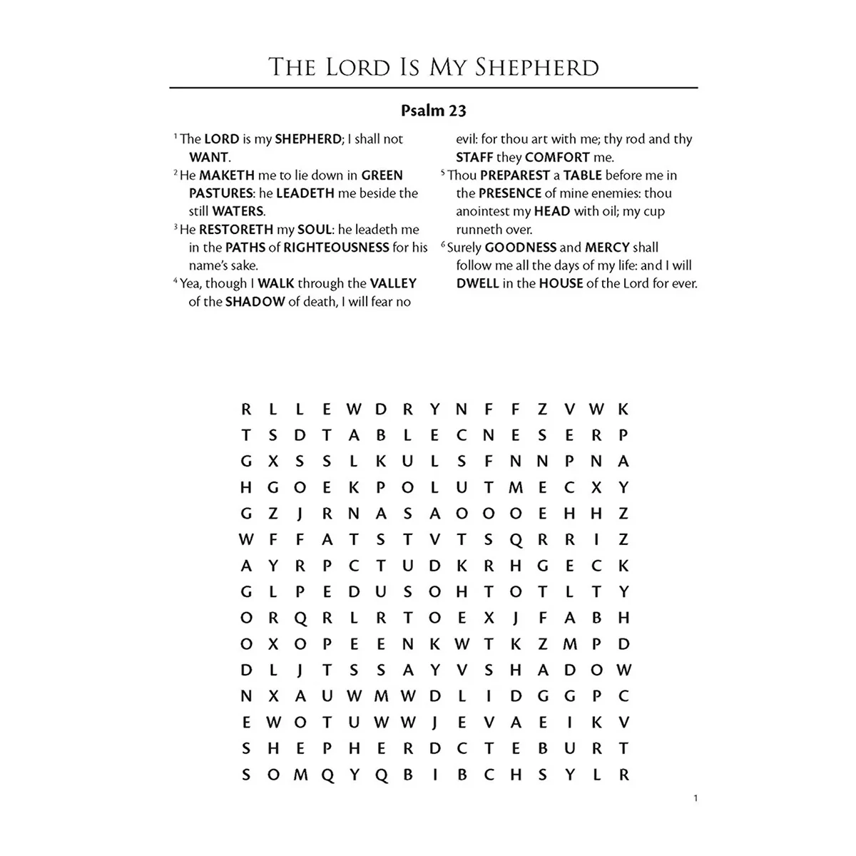 Psalms Large Print Word Search Puzzles 9780486853994
