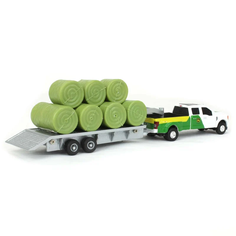 1315-1-64-john-deere-ford-f-350-pickup-truck-with-trailer-11-round-bales-45927-3.webp 1:64 John Deere Ford F-350 Pickup Truck with Trailer & 11 Round Bales 45927