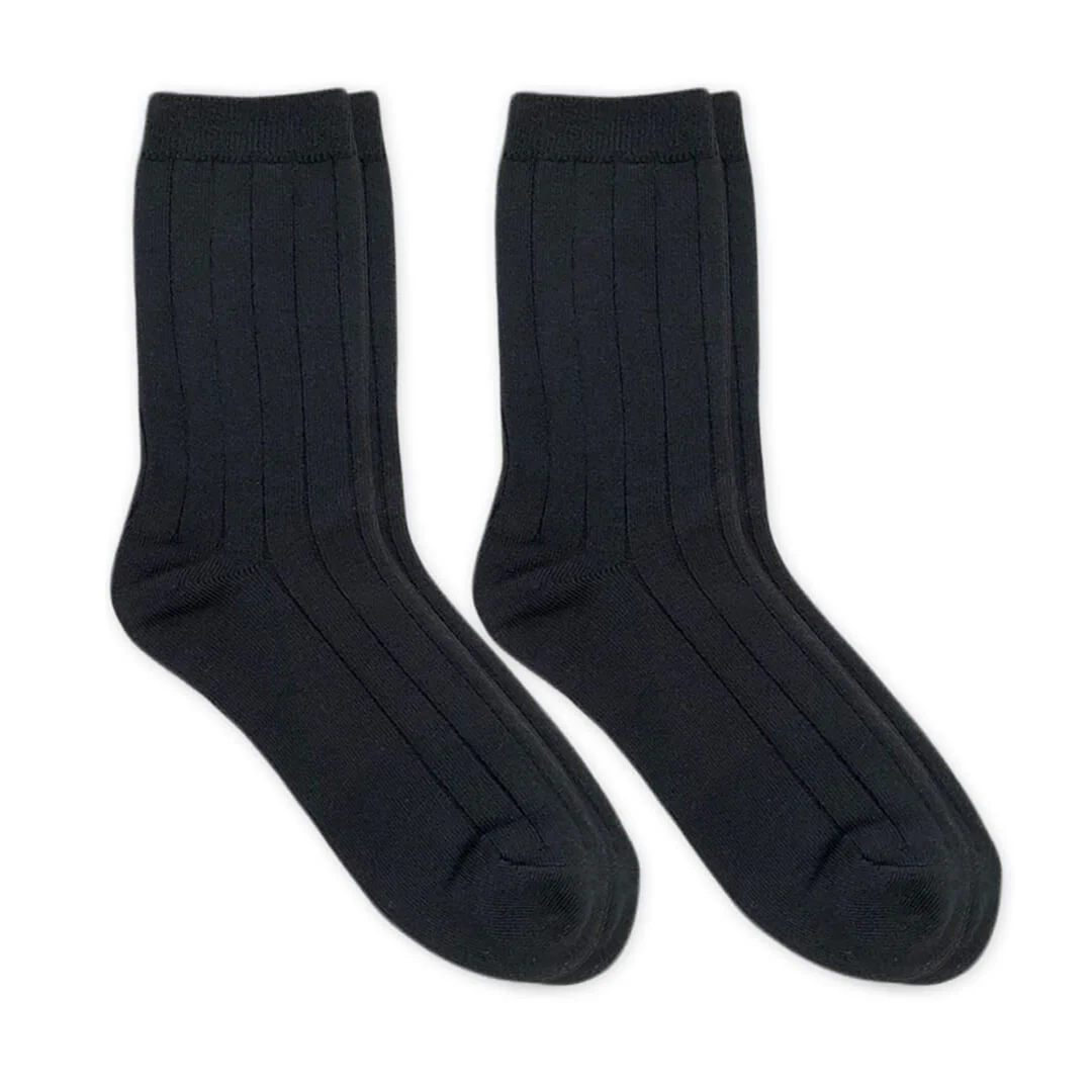 2 Pairs Boys' Uniform Crew Socks SU8014