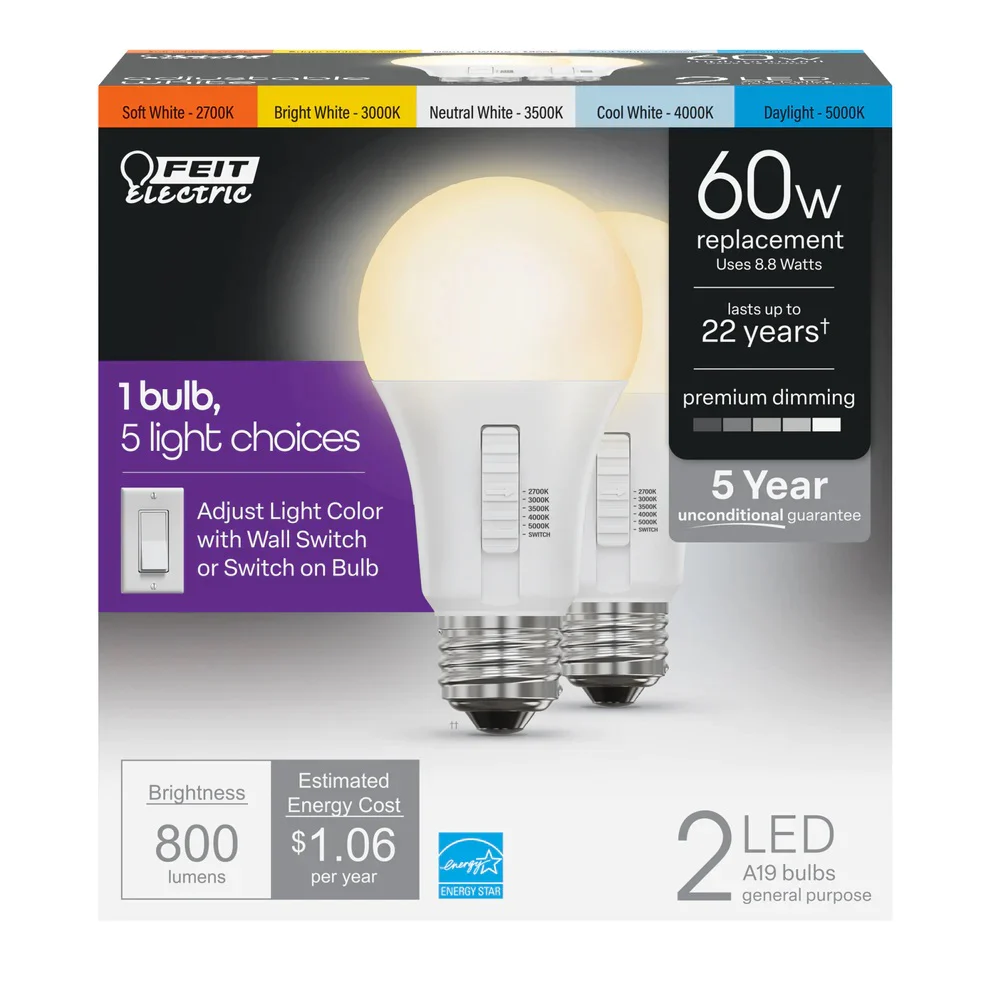 1500-2-pack-60w-selectable-white-led-light-bulbs-om60dm-6wyca-2-1.webp 2-Pack 60W Selectable White LED Light Bulbs OM60DM/6WYCA/2