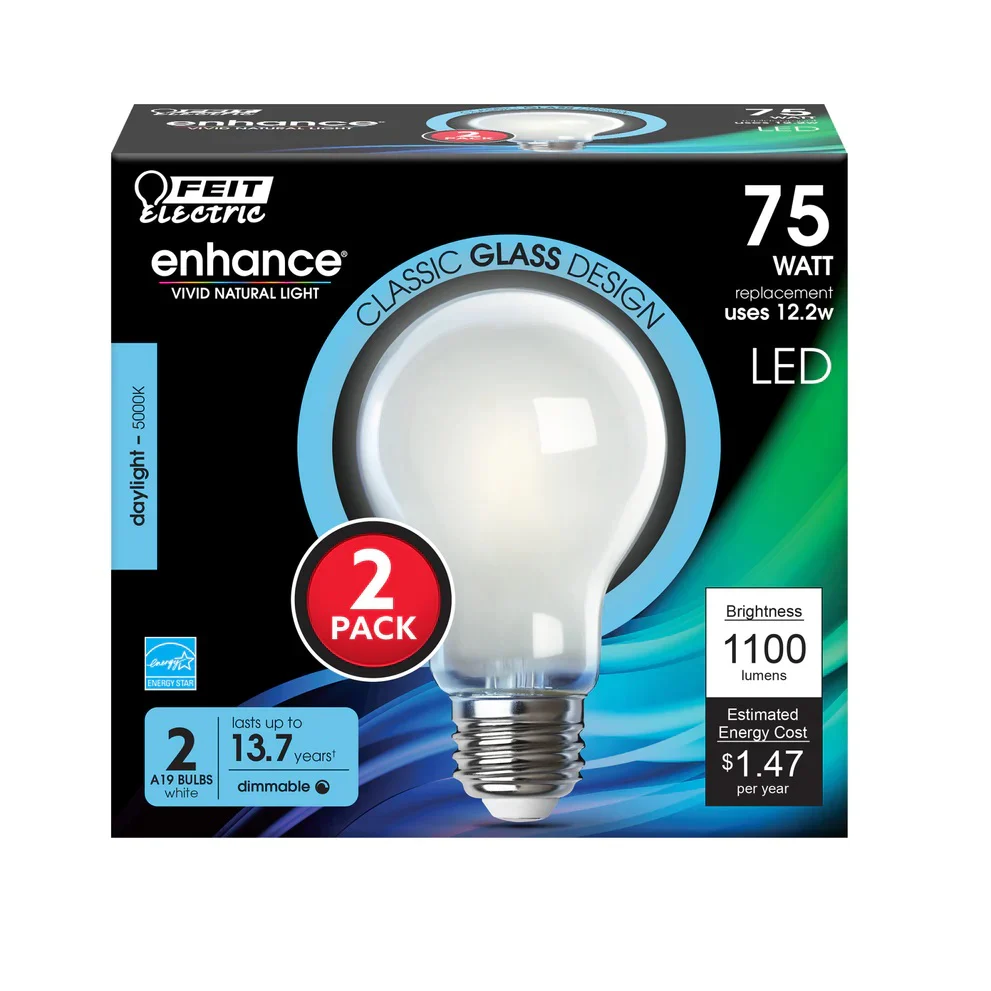 1515-2-pack-75w-daylight-a19-led-light-bulbs-a1975-950ca-fl2-1.webp 2-Pack 75W Daylight A19 LED Light Bulbs A1975/950CA/FL2