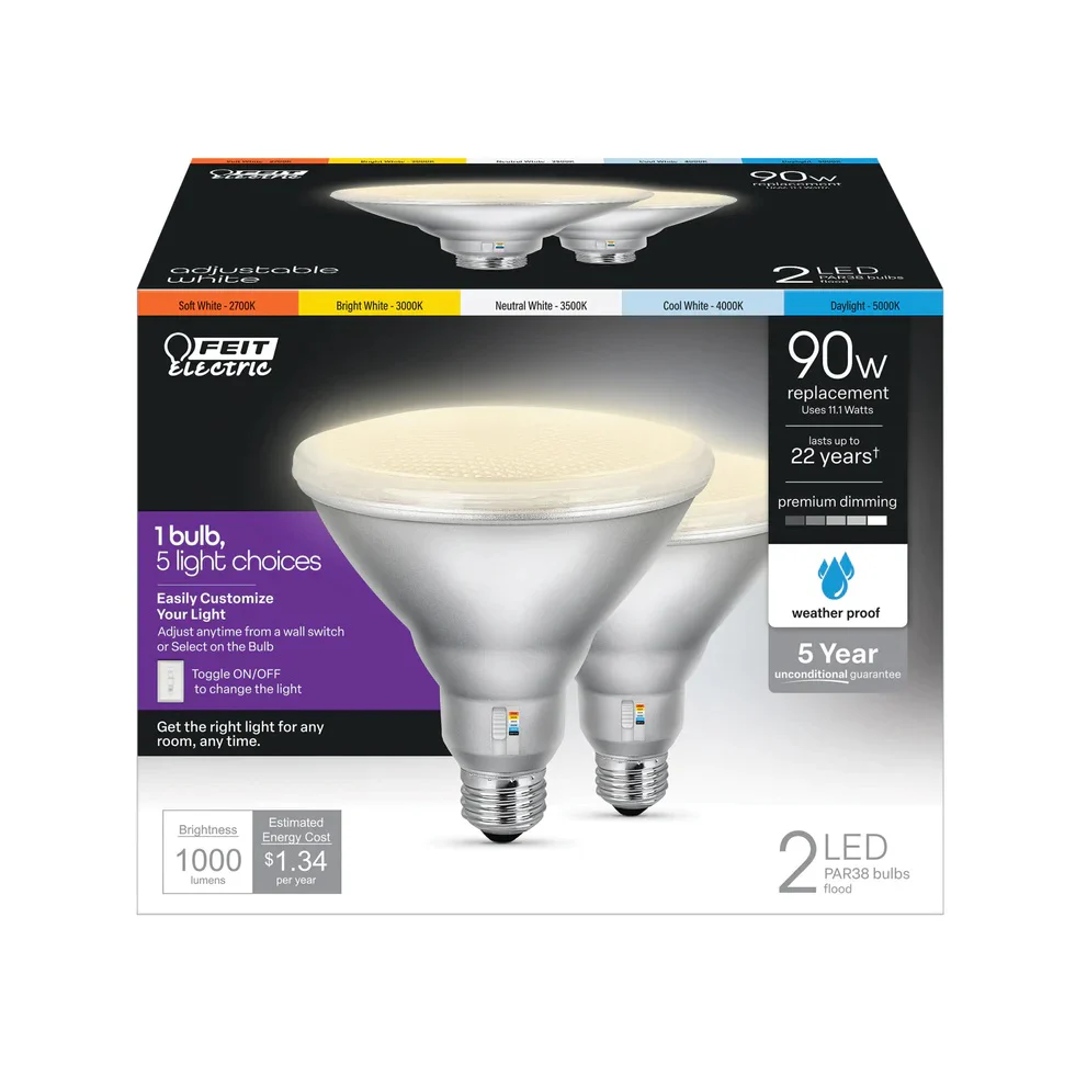 1518-2-pack-90w-adjustable-white-par38-led-light-bulbs-par38dm-6wyca-2-1.webp 2-Pack 90W Adjustable White PAR38 LED Light Bulbs PAR38DM/6WYCA/2