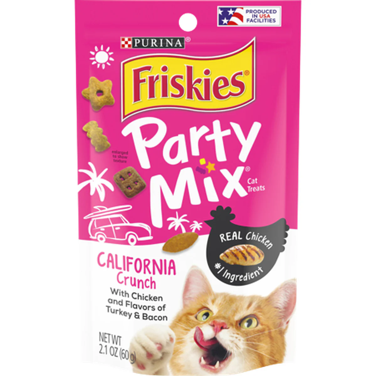 2.1 oz Party Mix California Crunch Cat Treats