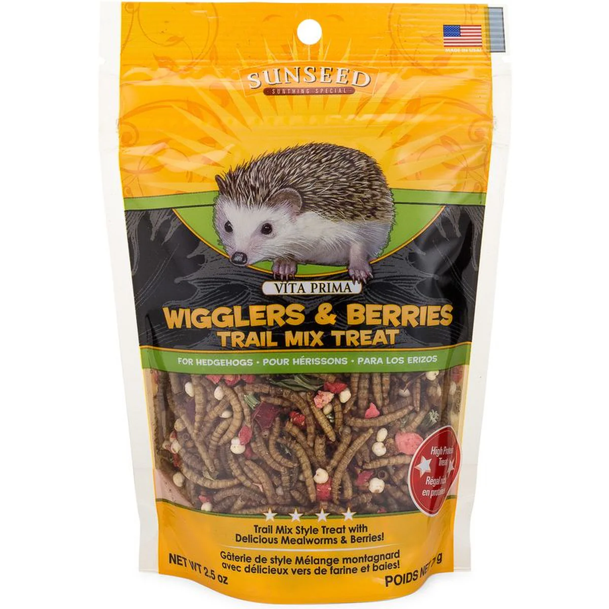 2.5 oz Hedgehog Treat - Wigglers & Berries