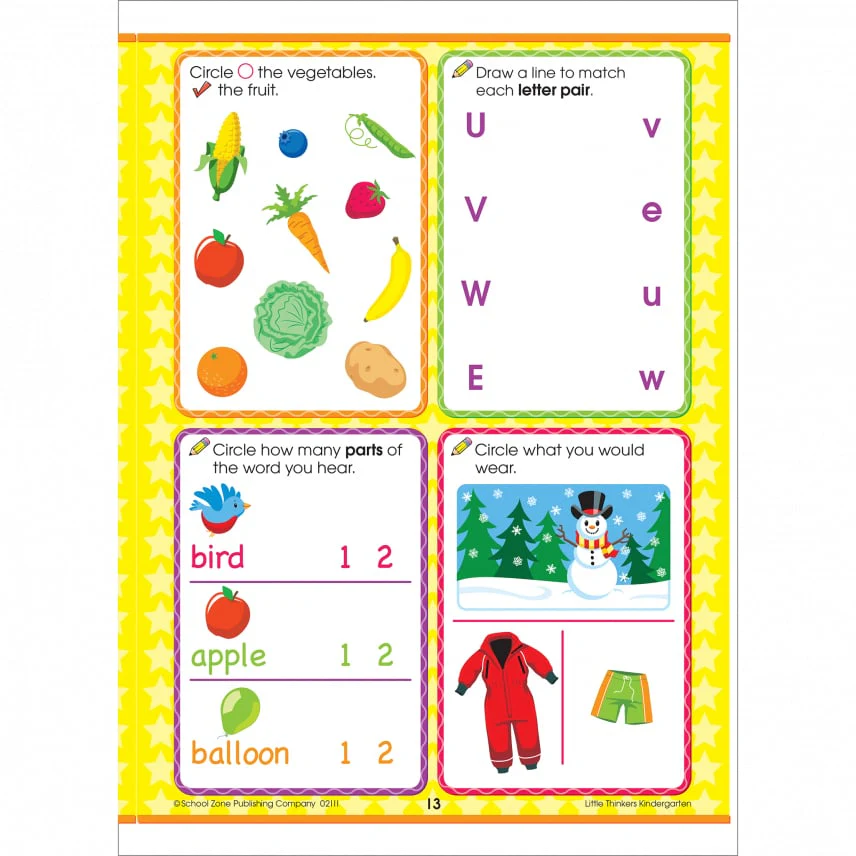 Little Thinkers Kindergarten Workbook 02111