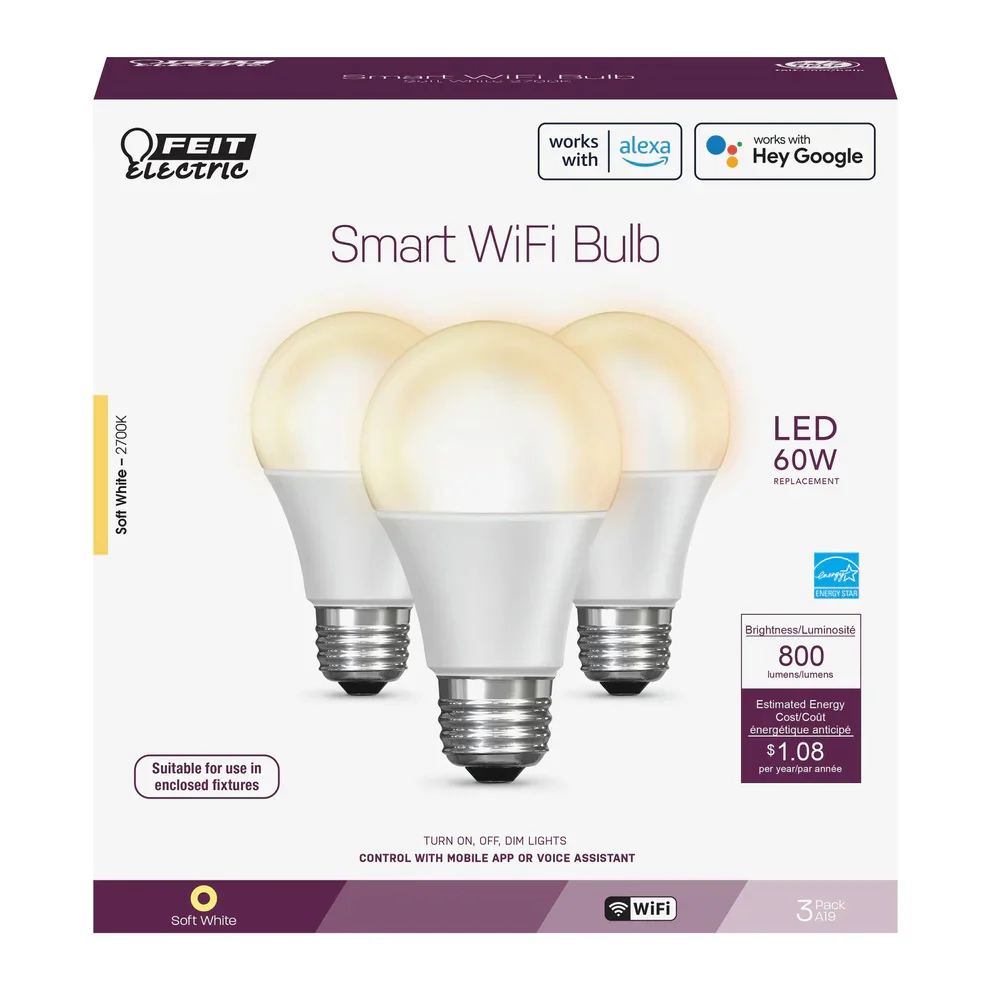 2102-3-pack-60w-led-a19-smart-wifi-bulbs-om60-9-1.webp 3-Pack 60W LED A19 Smart WiFi Bulbs OM60/9