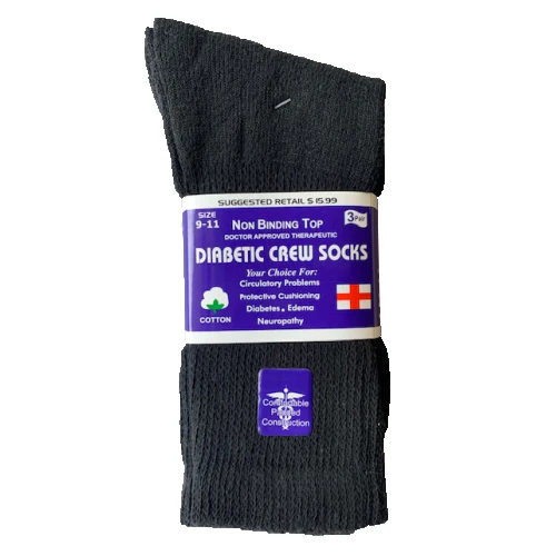 3-Pack Diabetic Crew Socks