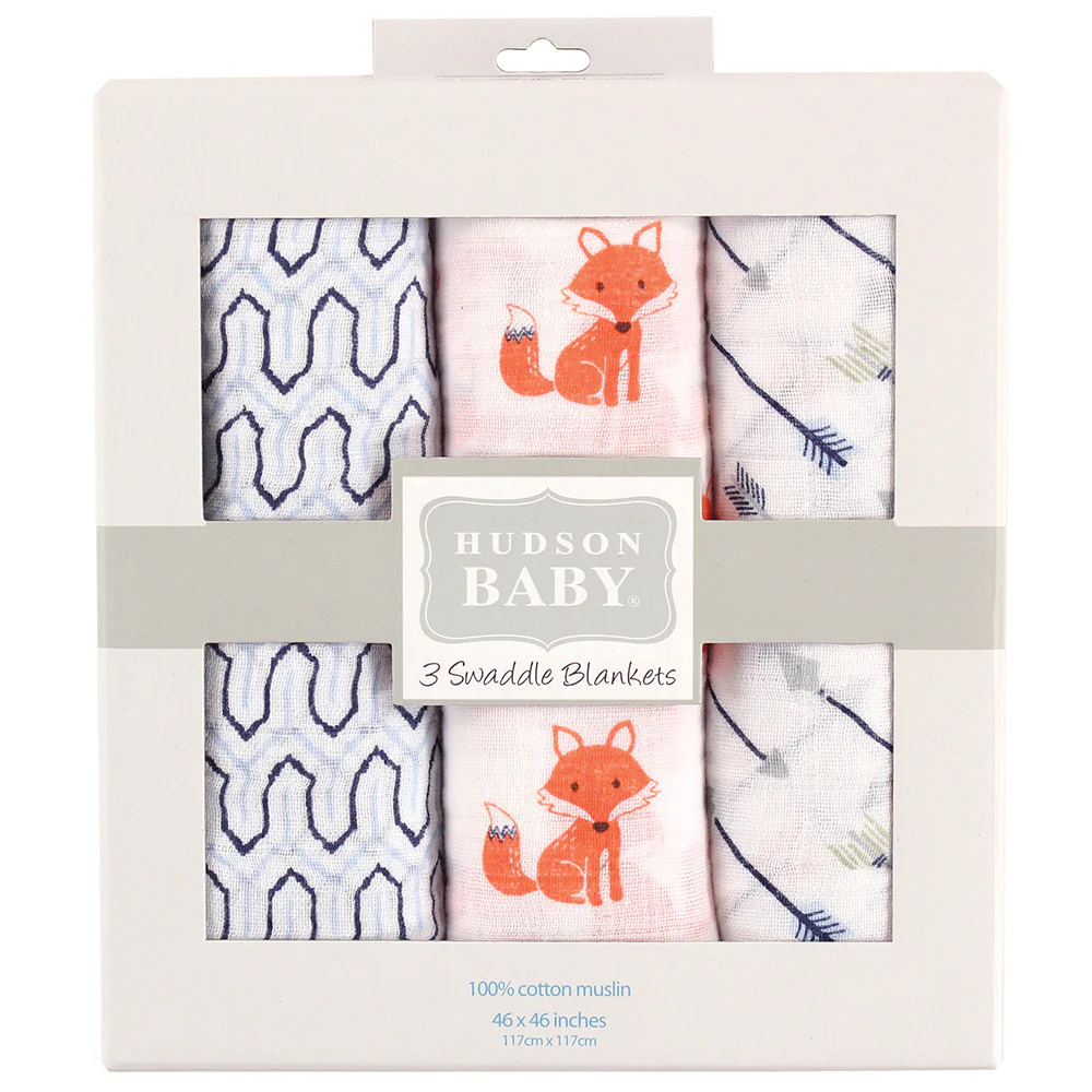 2126-3-pack-foxes-muslin-swaddle-blankets-50942-1.webp 3-Pack Foxes Muslin Swaddle Blankets 50942