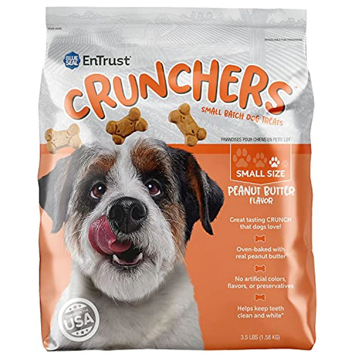 3.5 lbs Crunchers Dog Treats Peanut Butter