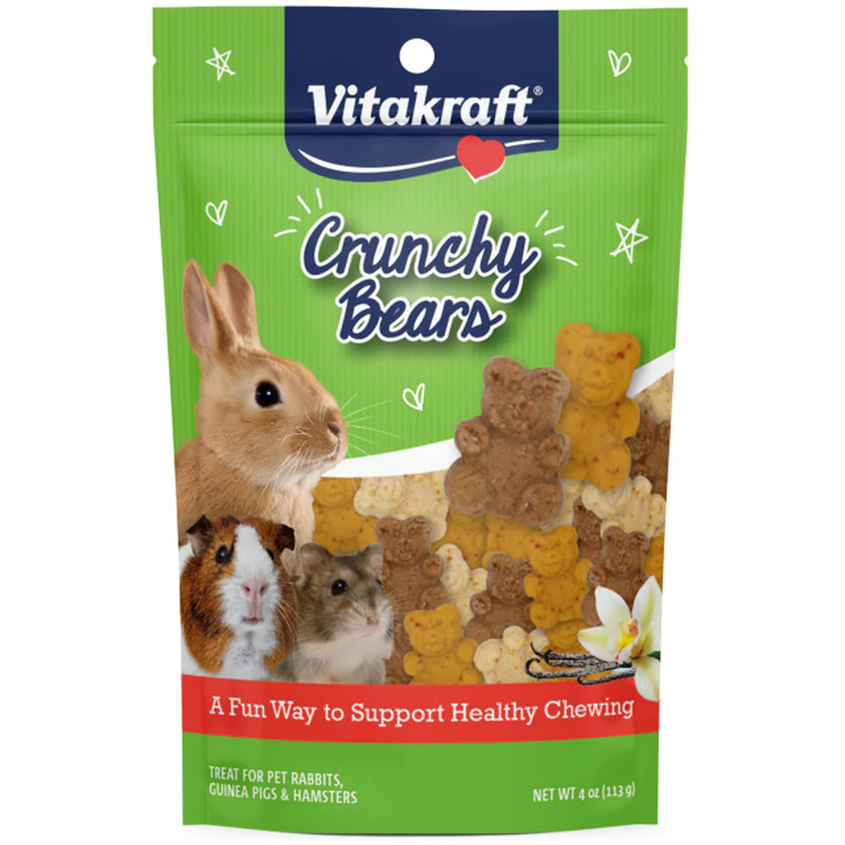 4 oz Crunchy Bears Small Animal Treats