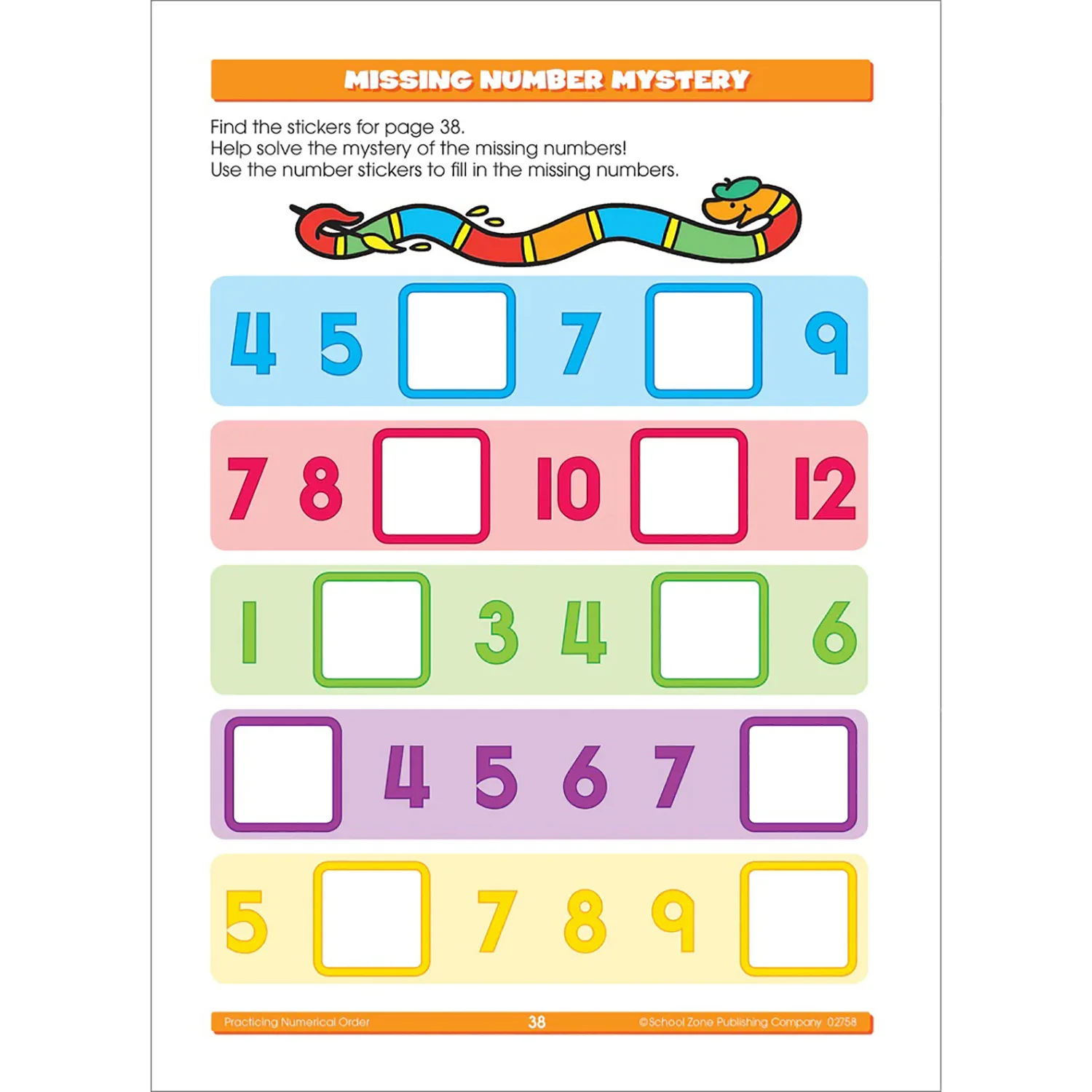 Math Stickers Workbook 02758