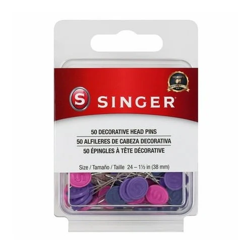 50-Count Decorative Head Straight Pins S-00109