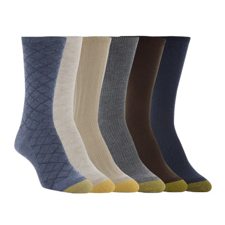 6-Pack Women's Wardrobe Essentials Texture Crew Socks 5826