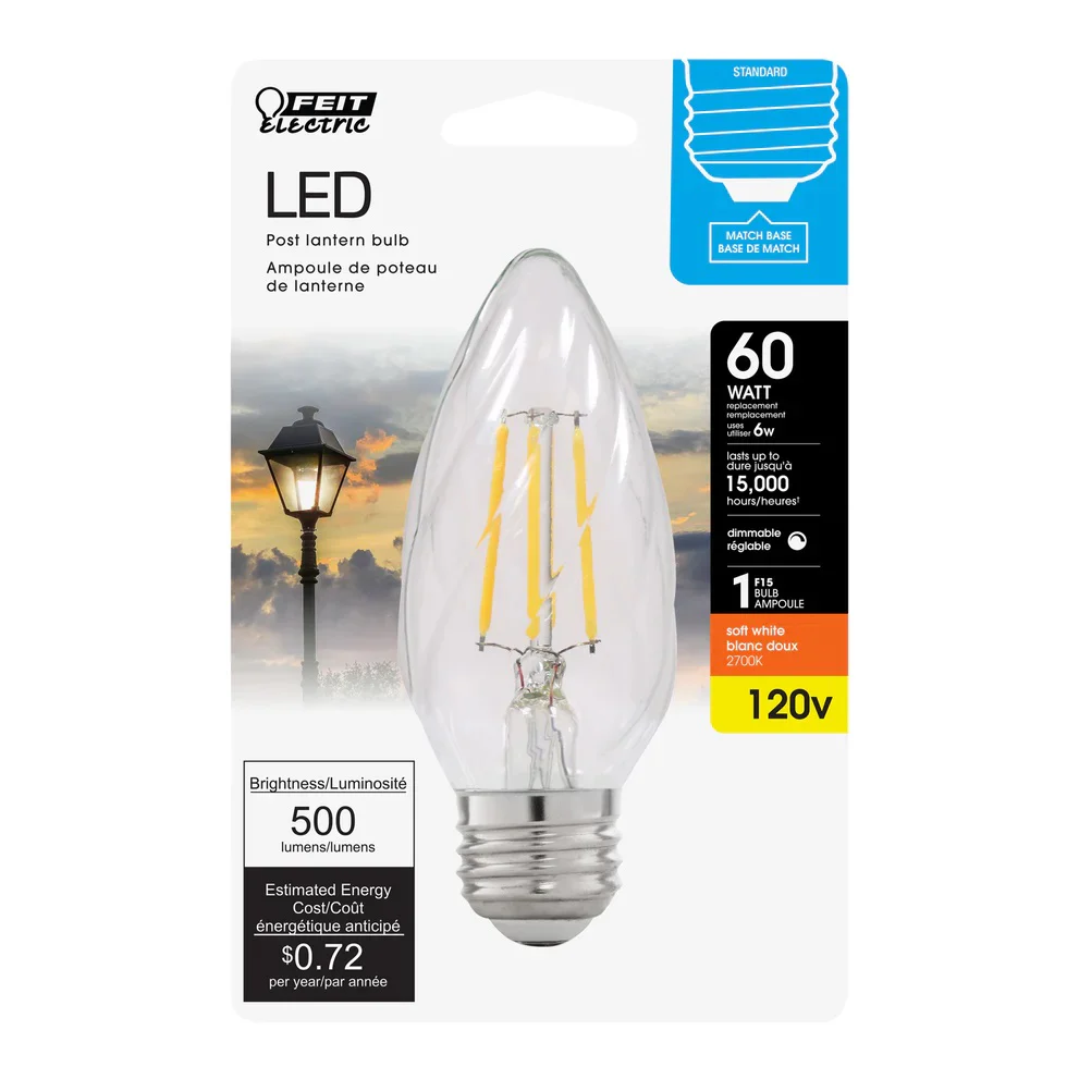 2852-60w-soft-white-led-post-lantern-light-bulb-bpf1560827filed-1.webp 60W Soft White LED Post Lantern Light Bulb BPF1560827FILED
