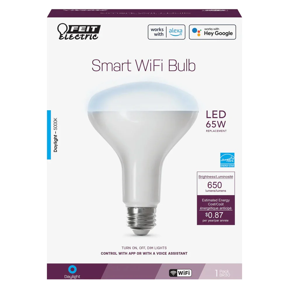 65W BR30 LED Smart WiFi Light Bulb BR30/9