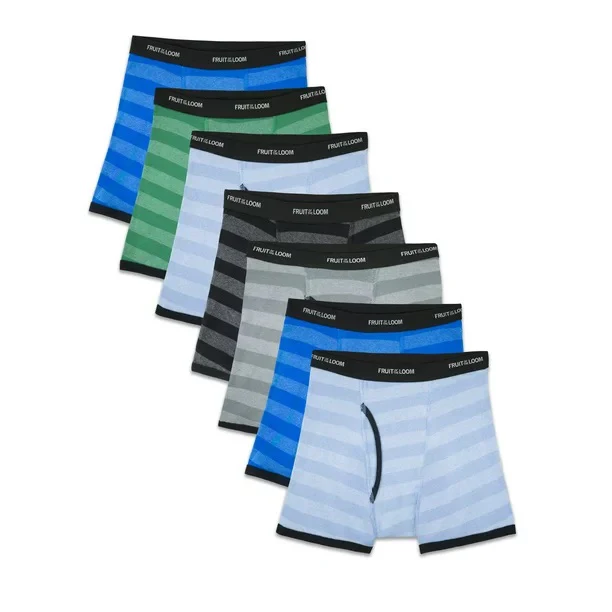 2937-7-pack-boys-stripe-coolzone-boxer-briefs-7el467b-1.webp 7-Pack Boys' Stripe CoolZone Boxer Briefs 7EL467B