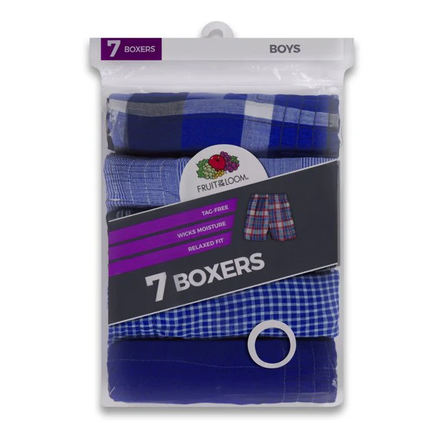 7-Pack Boys' Tartan Plaid Boxers 7PB53TG