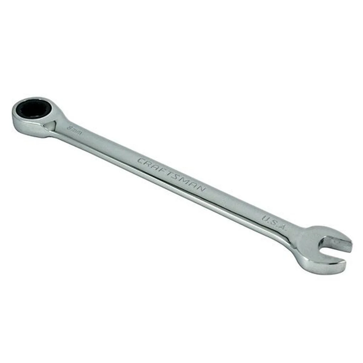 8 mm X 8 mm 12 Point Metric Ratcheting Wrench 4.4 in. L