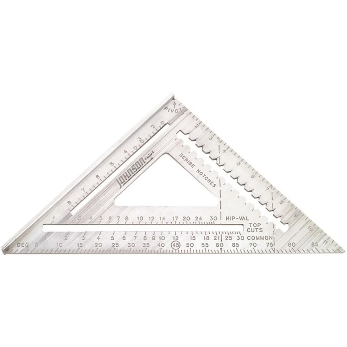 8-3/4 in. L X 17 in. H Aluminum Rafter Square Silver