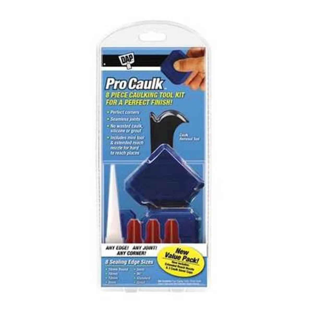 8-Piece Black Pro Caulk Professional Plastic Caulking Tool Kit