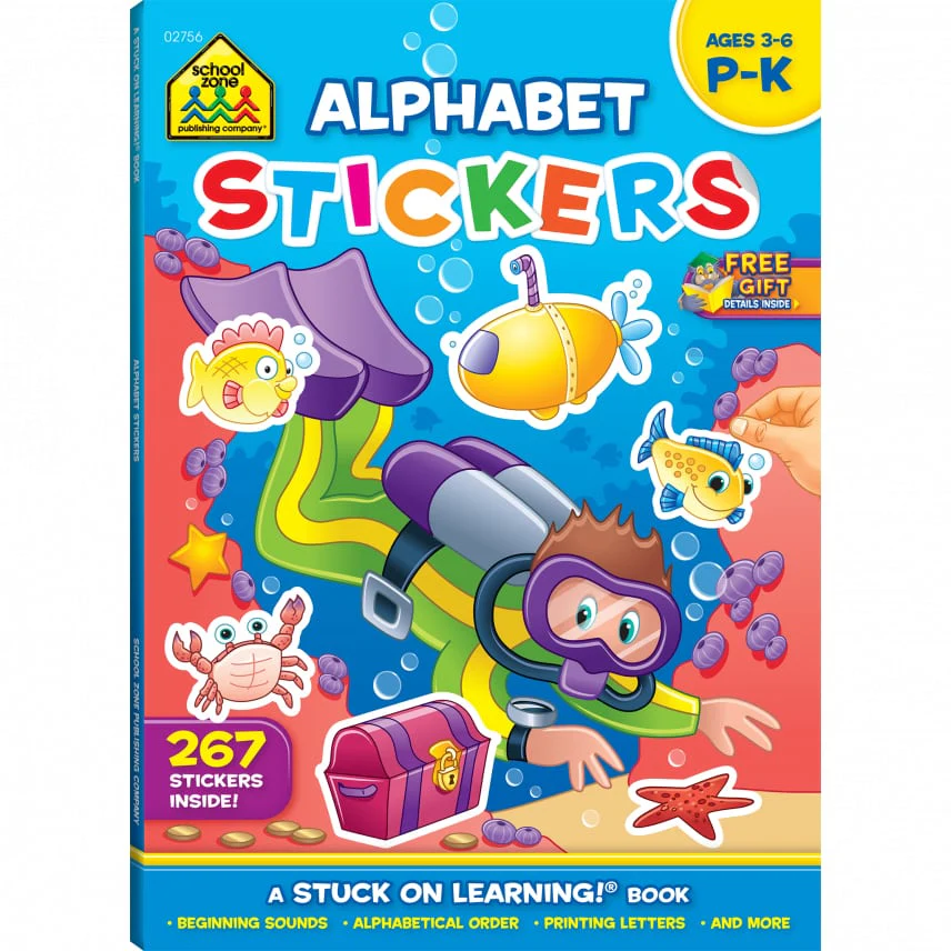 Alphabet Stickers Preschool Workbook 02756