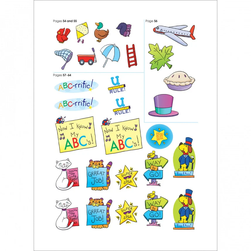 Alphabet Stickers Preschool Workbook 02756