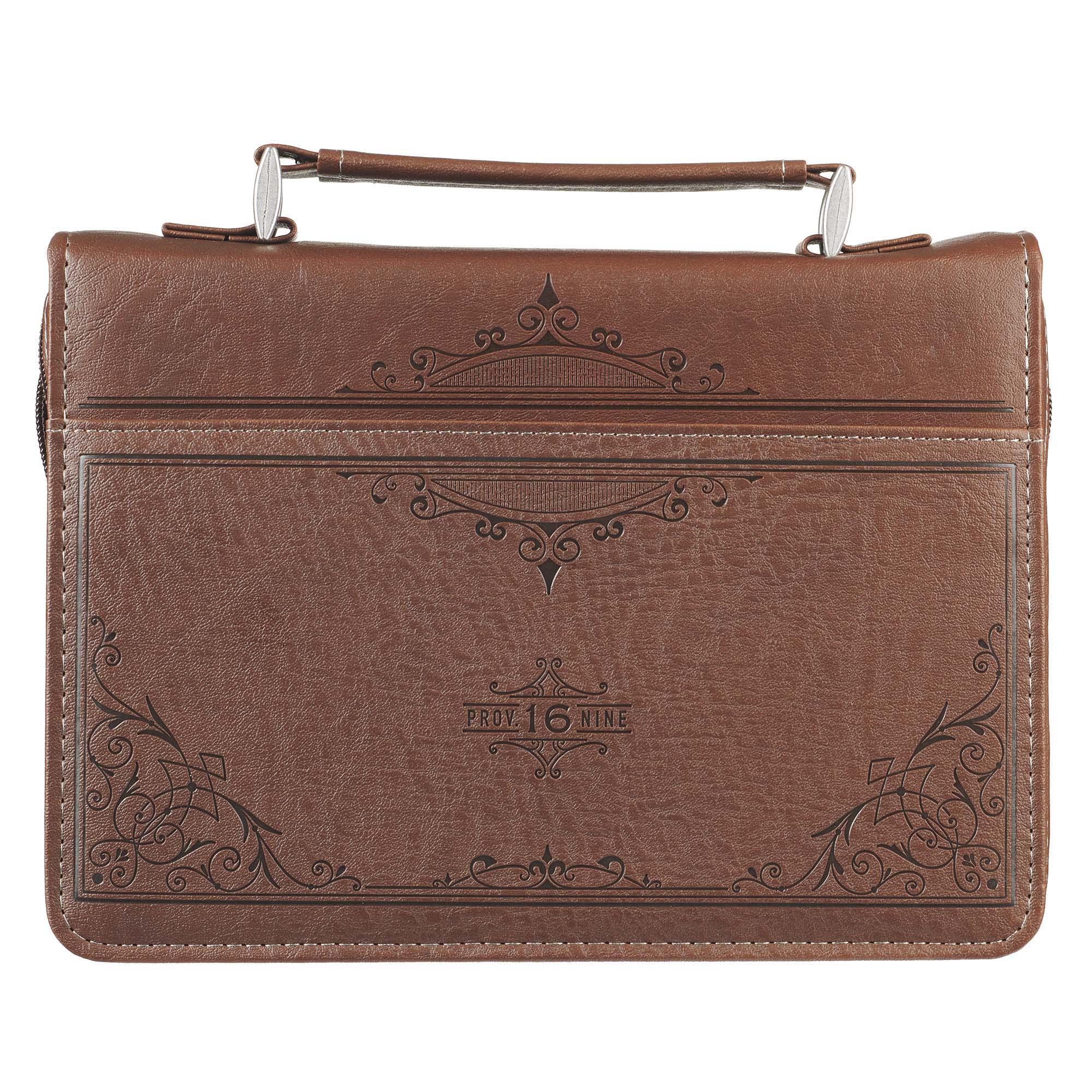 A Man's Heart Brown Faux Leather Bible Cover BBL675