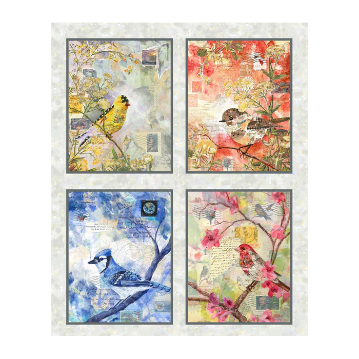Air Mail Collection Cotton Blocks Panel 8506