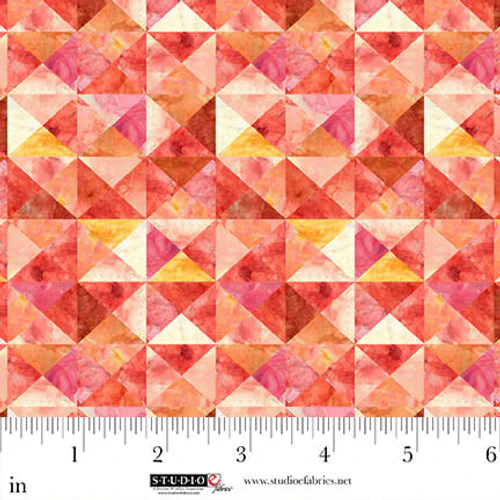 Air Mail Collection Geometric Print Cotton Fabric 8502