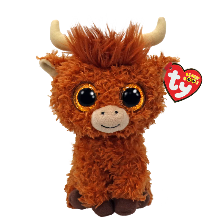 Alfie- Brown Highland Cow Beanie Boo 37372