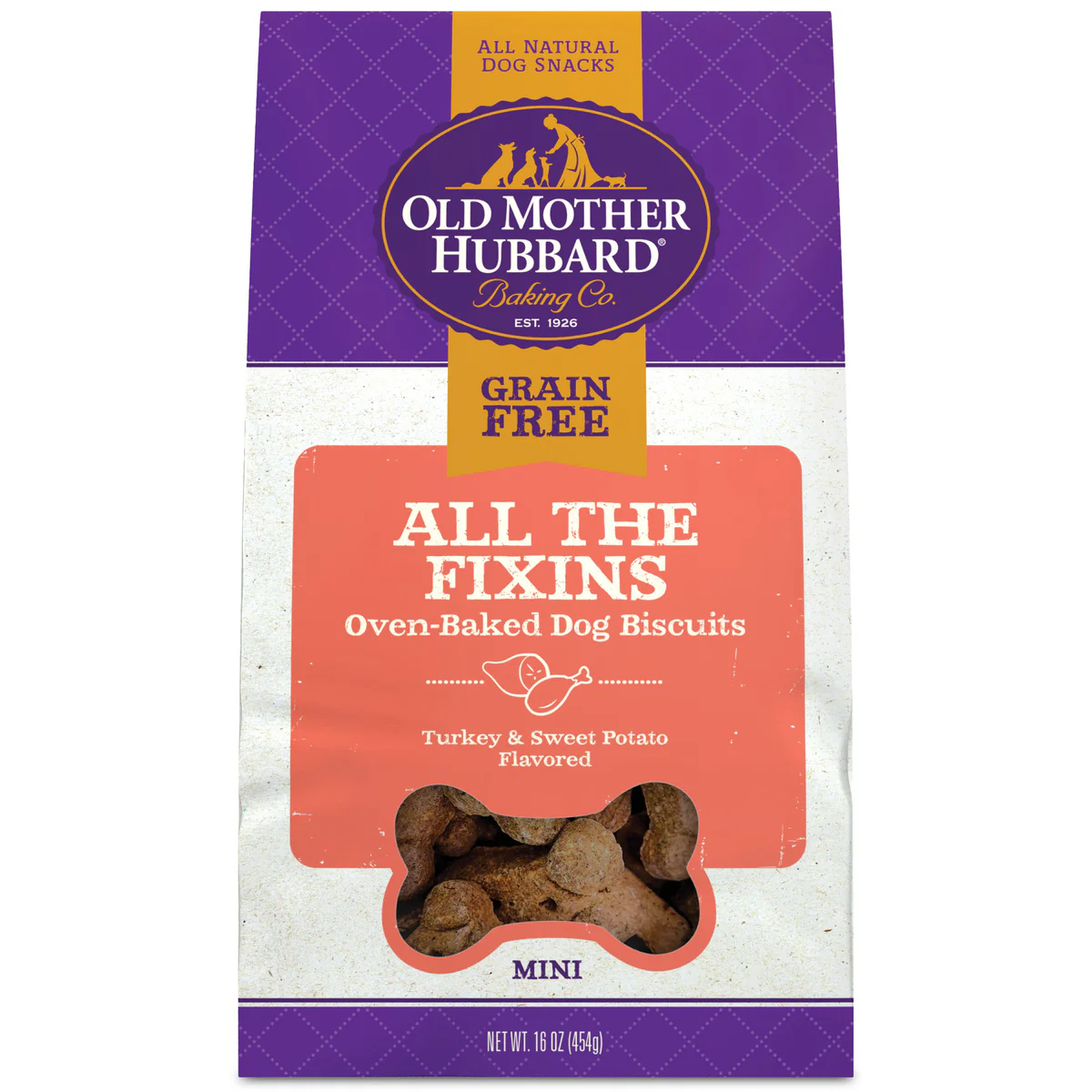 3797-all-the-fixins-grain-free-biscuits-baked-dog-treats-mini-16-ounce-bag-1.webp All the Fixins Grain Free Biscuits Baked Dog Treats Mini, 16 Ounce Bag