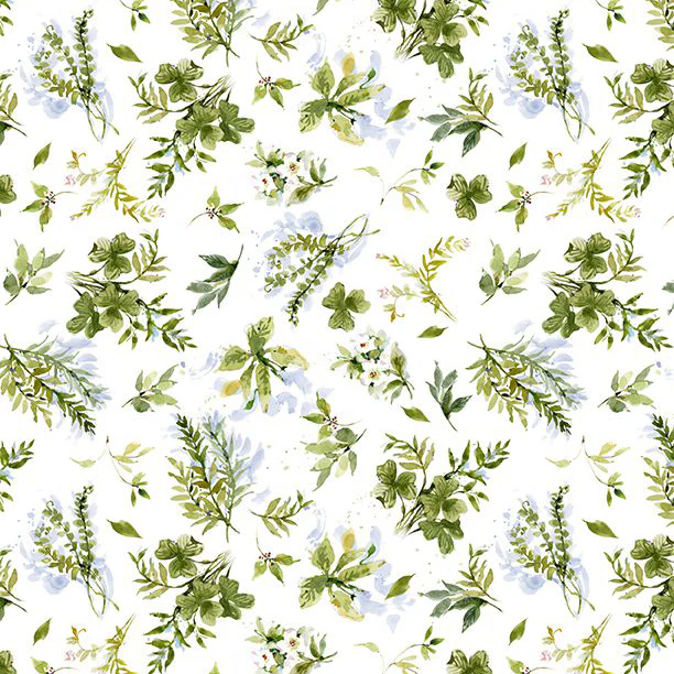 Among the Branches Collection Foliage All Over Cotton Fabric 39758