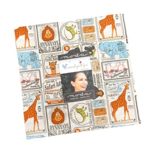Animal Park Fun Cotton Fabric Layer Cake 20960LC