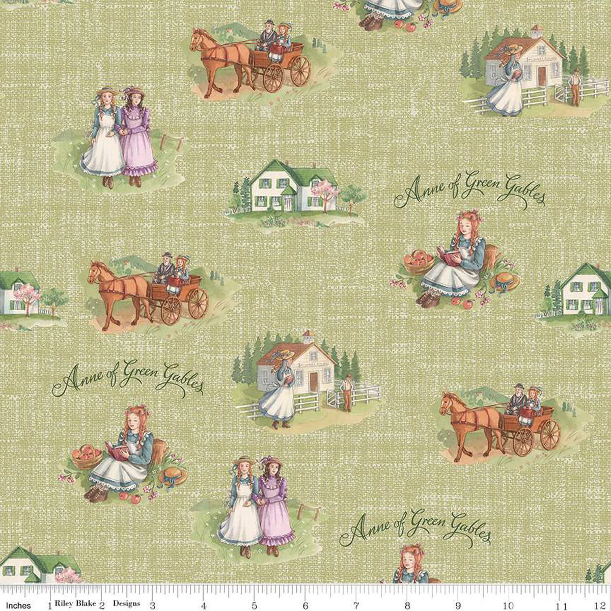 Anne of Green Gables Collection Anne and Friends Cotton Fabric C13851
