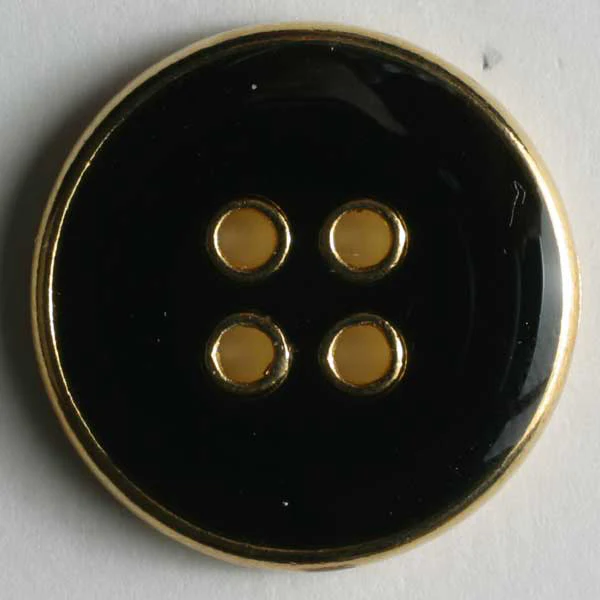 Antique Black and Gold Classic 4 Hole Buttons