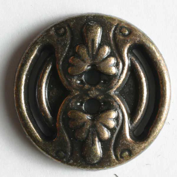 Antique Brass Round Metal Vintage Buttons 1954