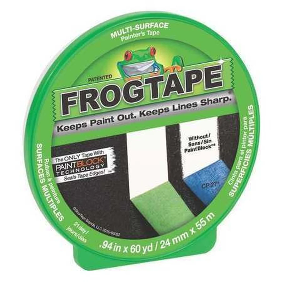 0.94 in. X 60 yd. Multi-Surface Green Painting Tape