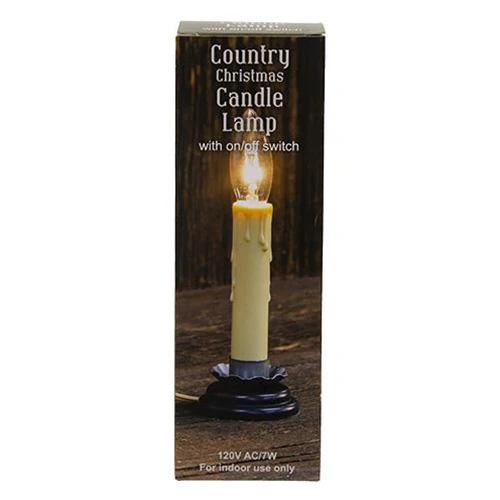 Antiqued Electric Country Candle Lamps
