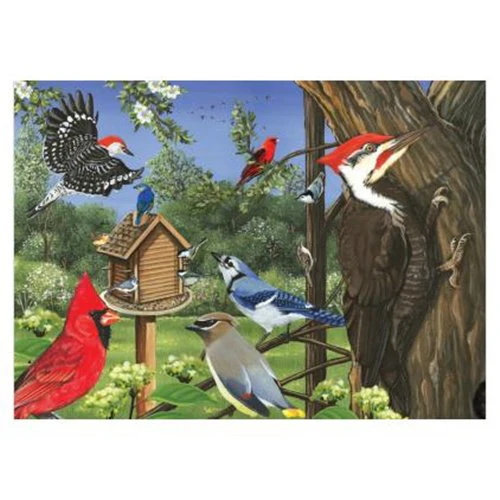 Around the Birdfeeder 35-Piece Tray Puzzle 88485