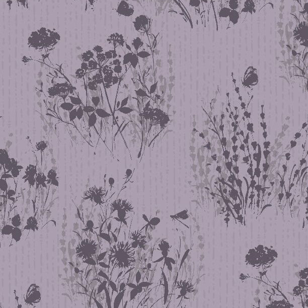 Au Natural Collection Floral Silhouettes Cotton Fabric 17819