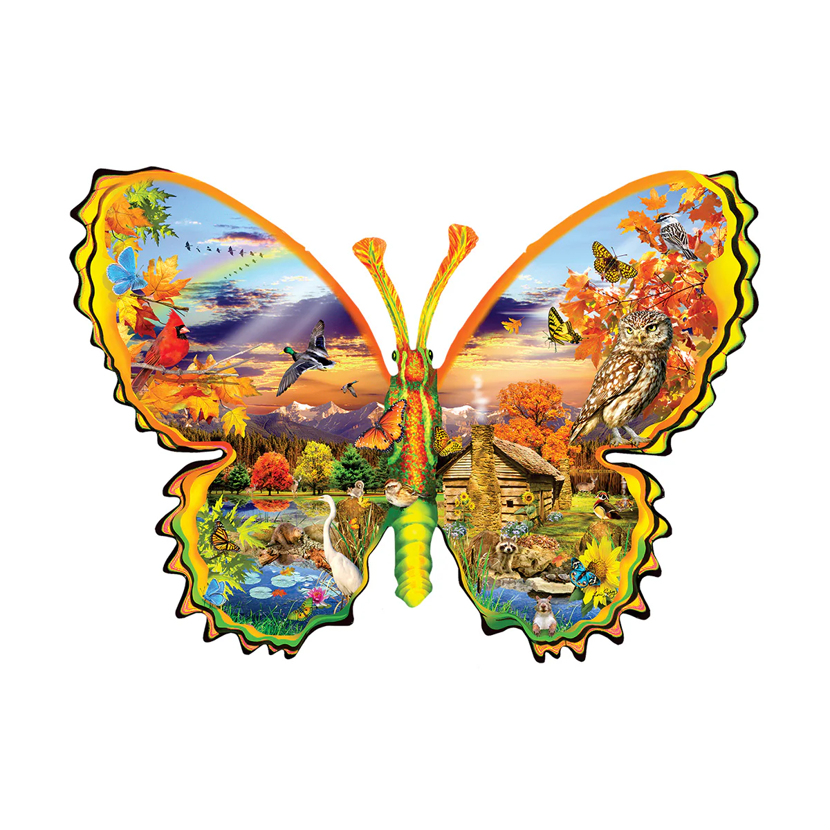Autumn Butterfly Shaped Puzzle 95084