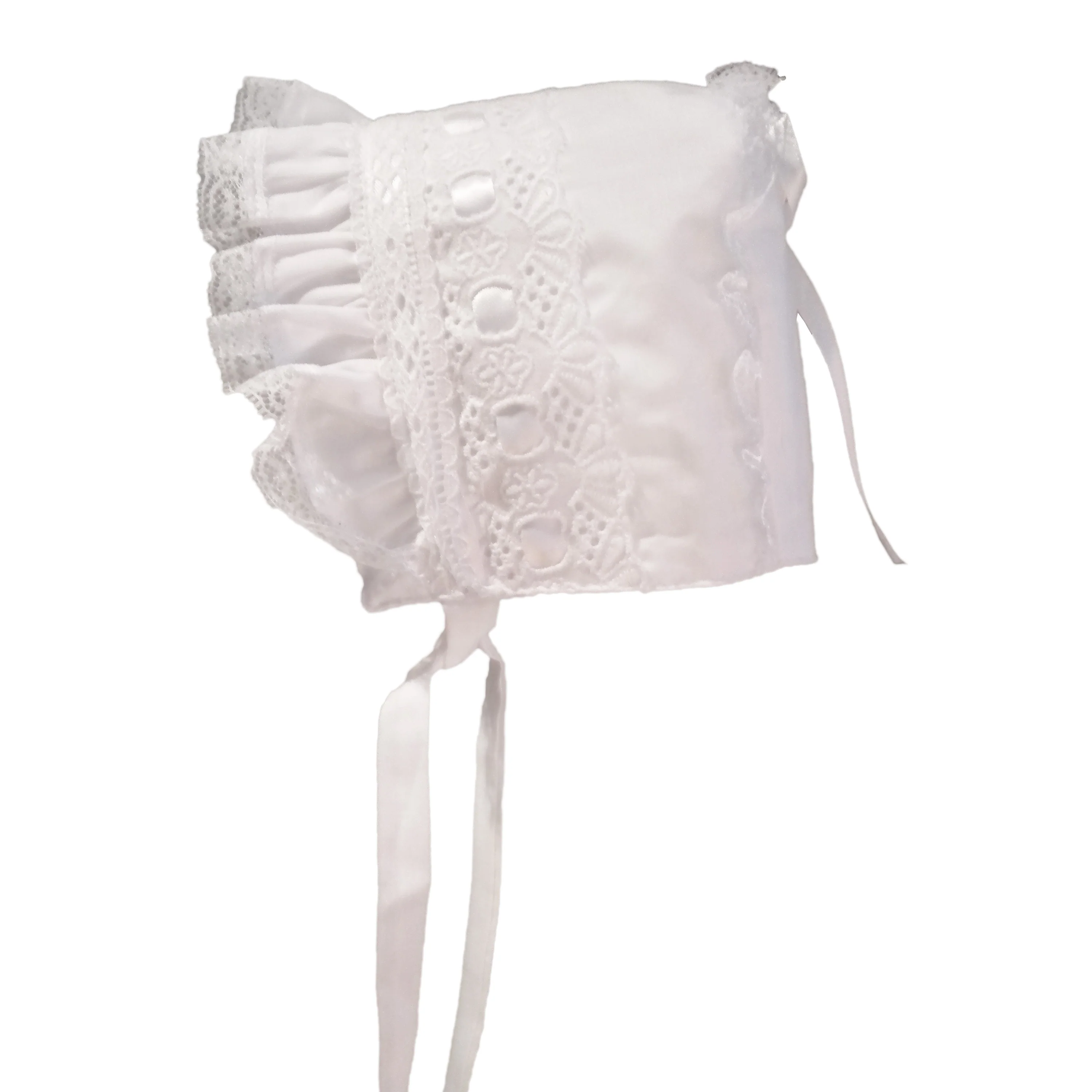 4669-baby-bonnet-girls-white-ribbon-1802-3.webp Baby Bonnet Girls White Ribbon 1802