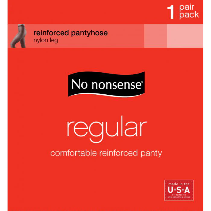 1 Pair Reinforced Toe Nylon Pantyhose NN6558