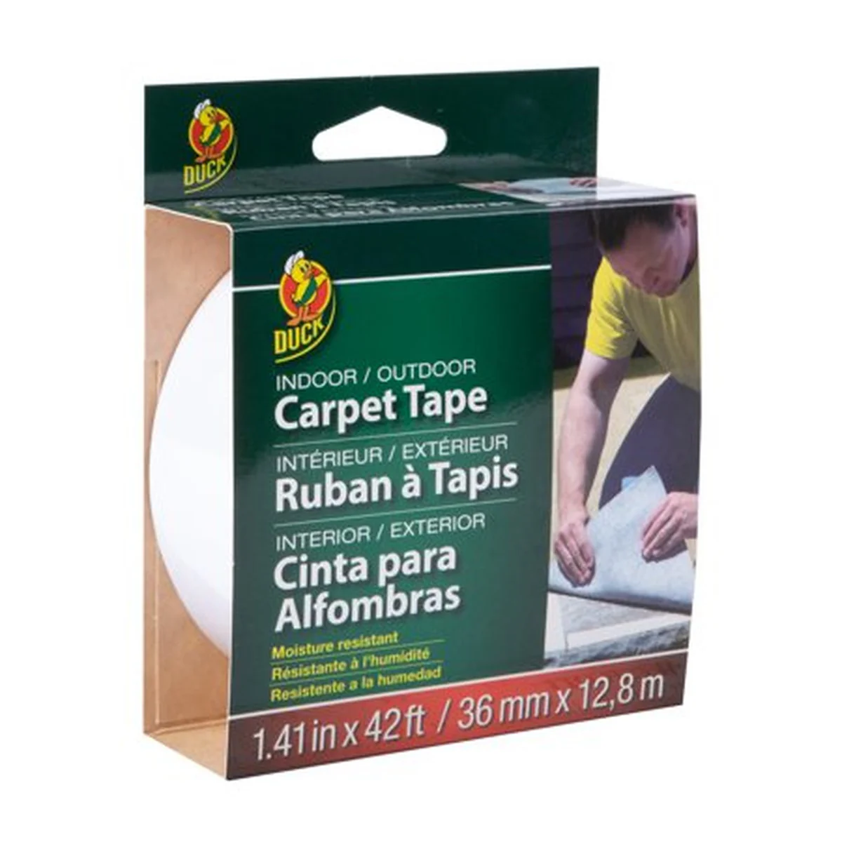 1.41 in. X 42 Ft. Carpet Tape White