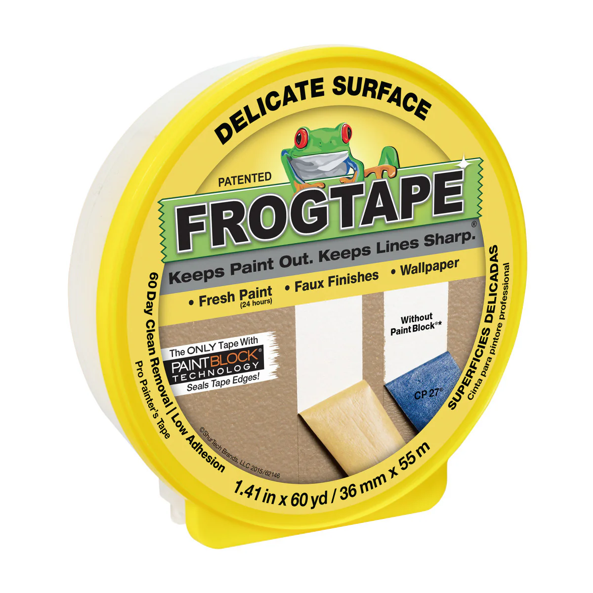 1.41 in. X 60 yd. Yellow Delicate Surface Painter's Tape