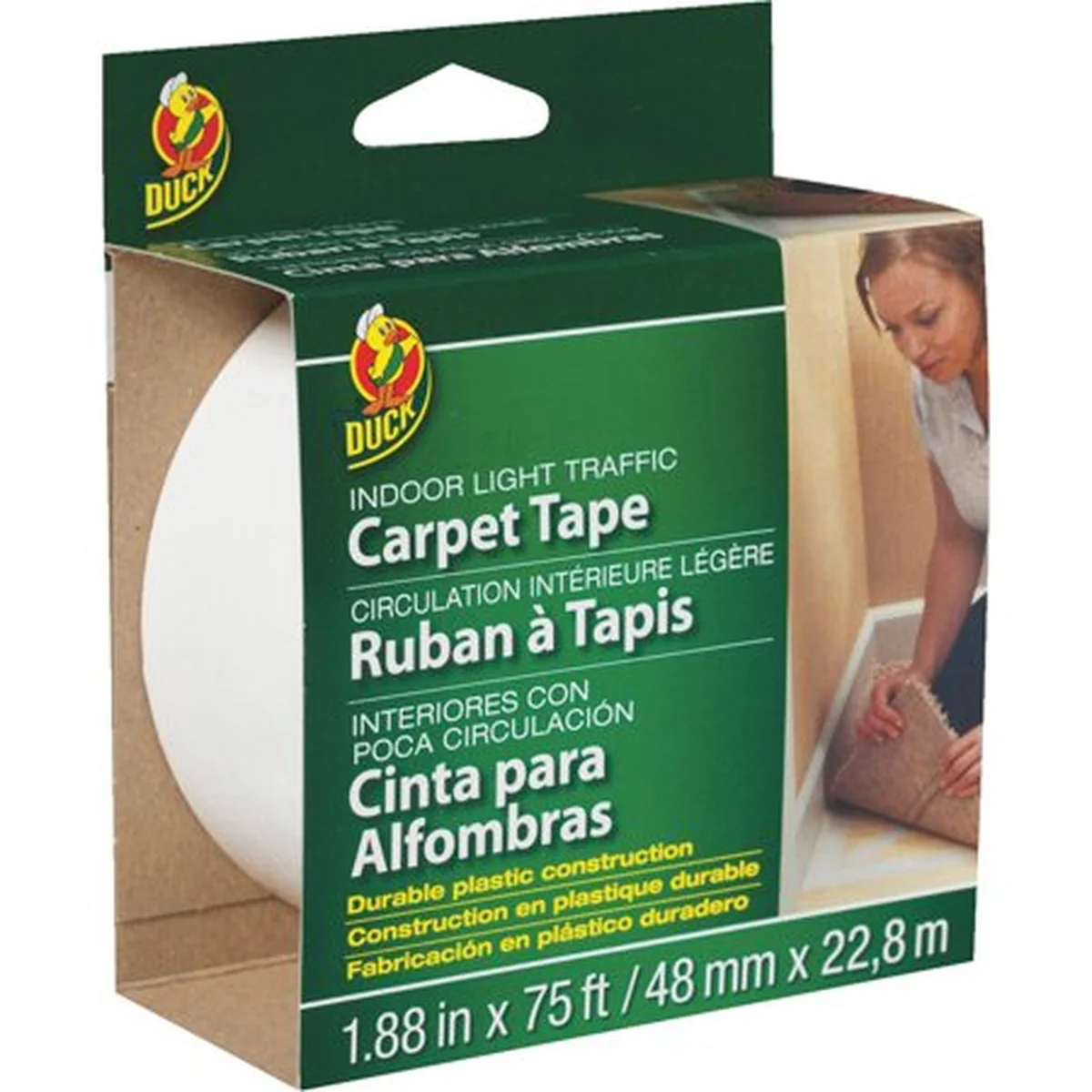 1.88 in. X 75 ft. Light Traffic Indoor Double Sided Carpet Tape 286377